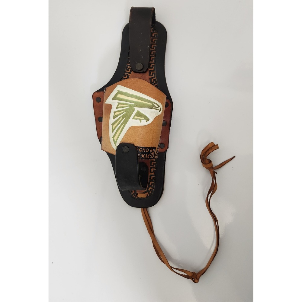 Atlanta Falcons NFL Tooled Leather Beer Soda Bottle Belt Drink‎ Holster Tailgate